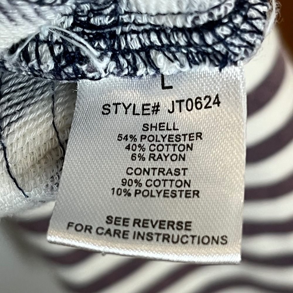 Oli & Hali Star Patch Striped Sweatshirt Distressed Boutique Brown Large - Picture 10 of 12